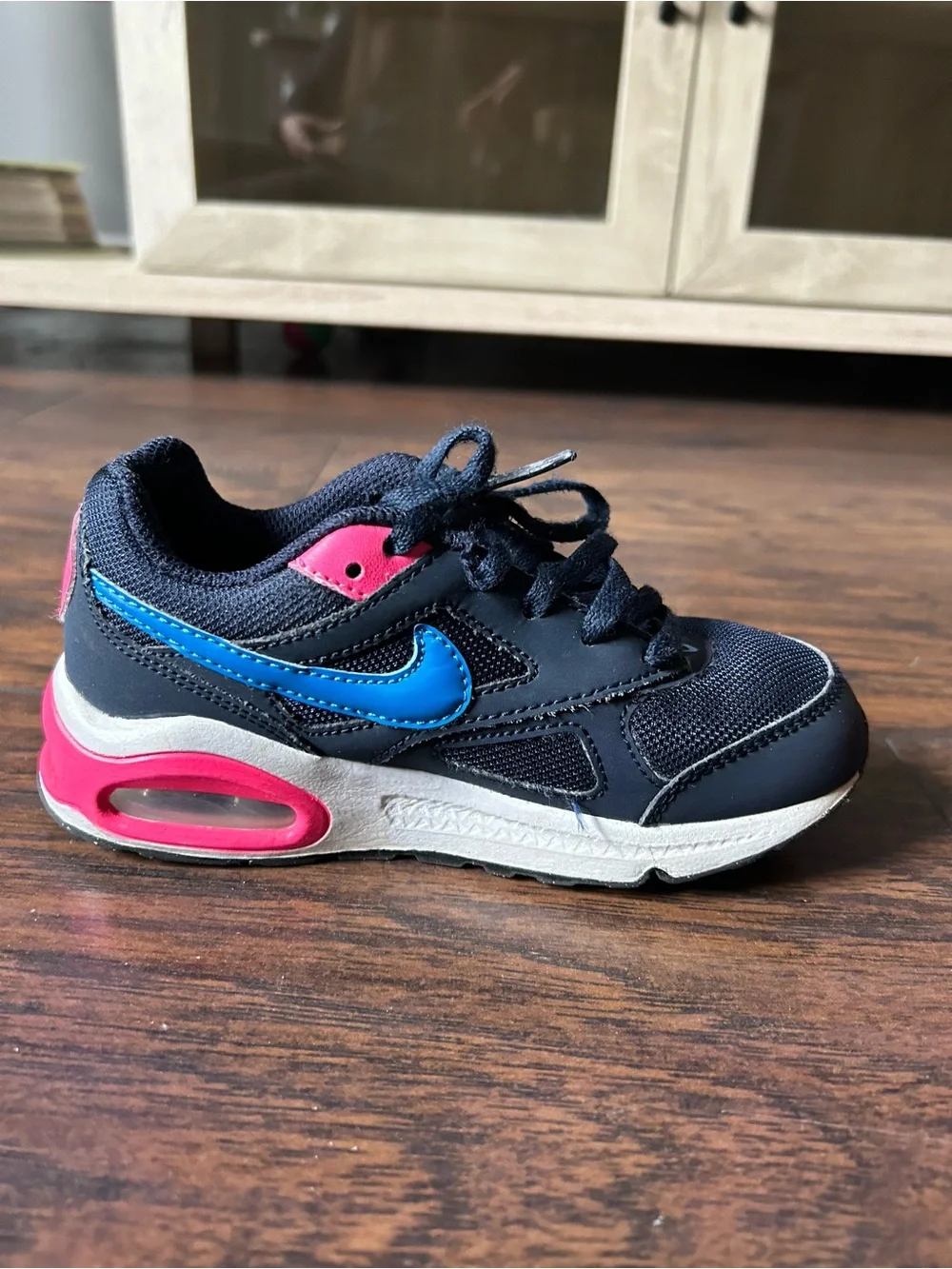 Nike Kids Navy and Pink Air Max Sneakers